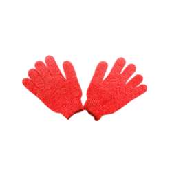 Loofah Gloves in Raspberry