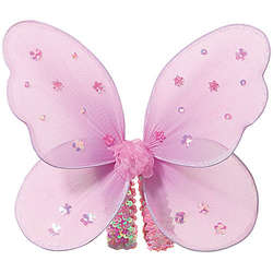 Pink Sequin Fairy Wings