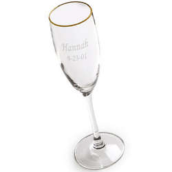 Gold Rimmed Toasting Glass
