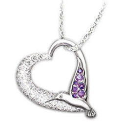 Lena Liu Garden of Jewels Diamond and Amethyst Pendant Necklace