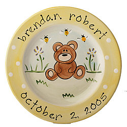 Personalized Bear Birth Plate