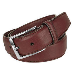 Men's Dark Brown Pebble Leather Belt
