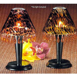 Safari Amber Tea Light Lamp
