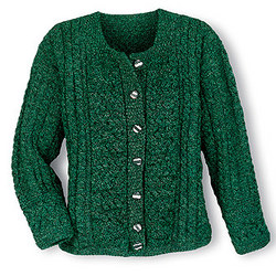 Green Aran Attraction Cardigan