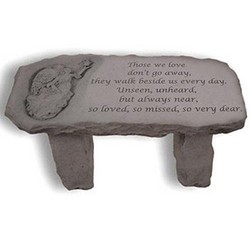 Small Memorial Angel Garden Bench