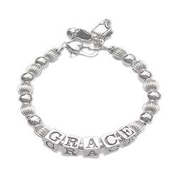 Classic Silver Adult's Name Bracelet
