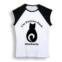 Personalized Black Cat T-shirt