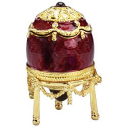 Faberge Red Anastasia Egg with Pendant