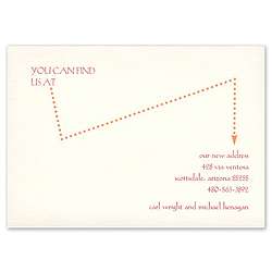 Ecru Postcard with Moving Arrow Moving Announcements