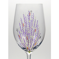 Cat Tails Tall Wine Glass